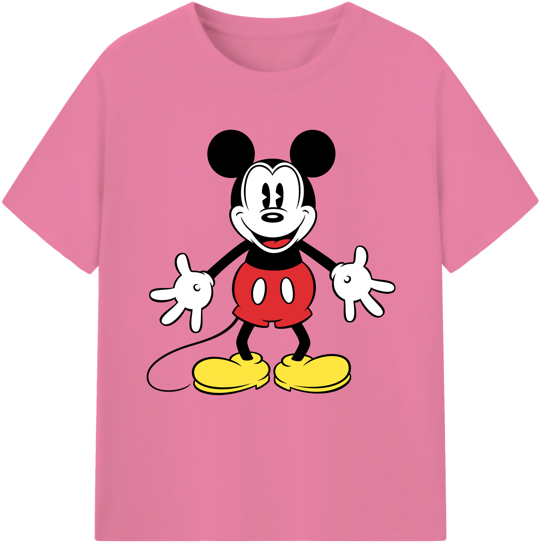 （画像用） ミッキーマウス Mickey Mouse 綿100％半袖Tシャツ（フロントプリント）